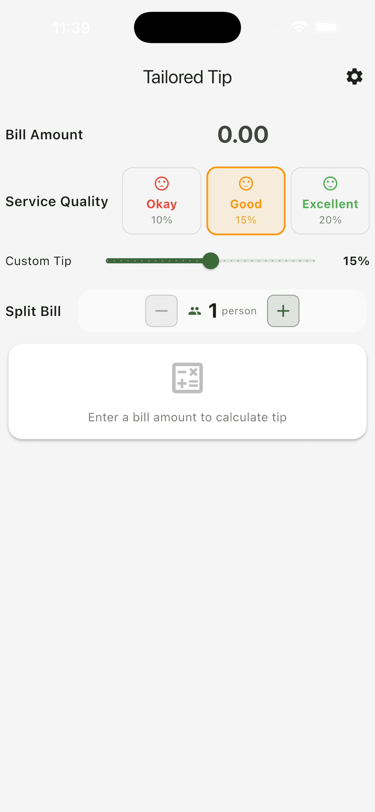Tailored Tip product screenshot